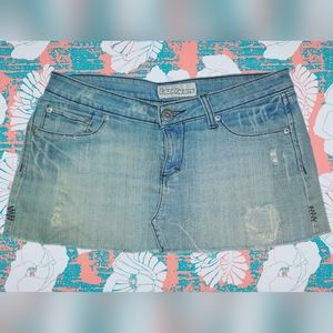 Distressed Faded Jean Skirt Size 5